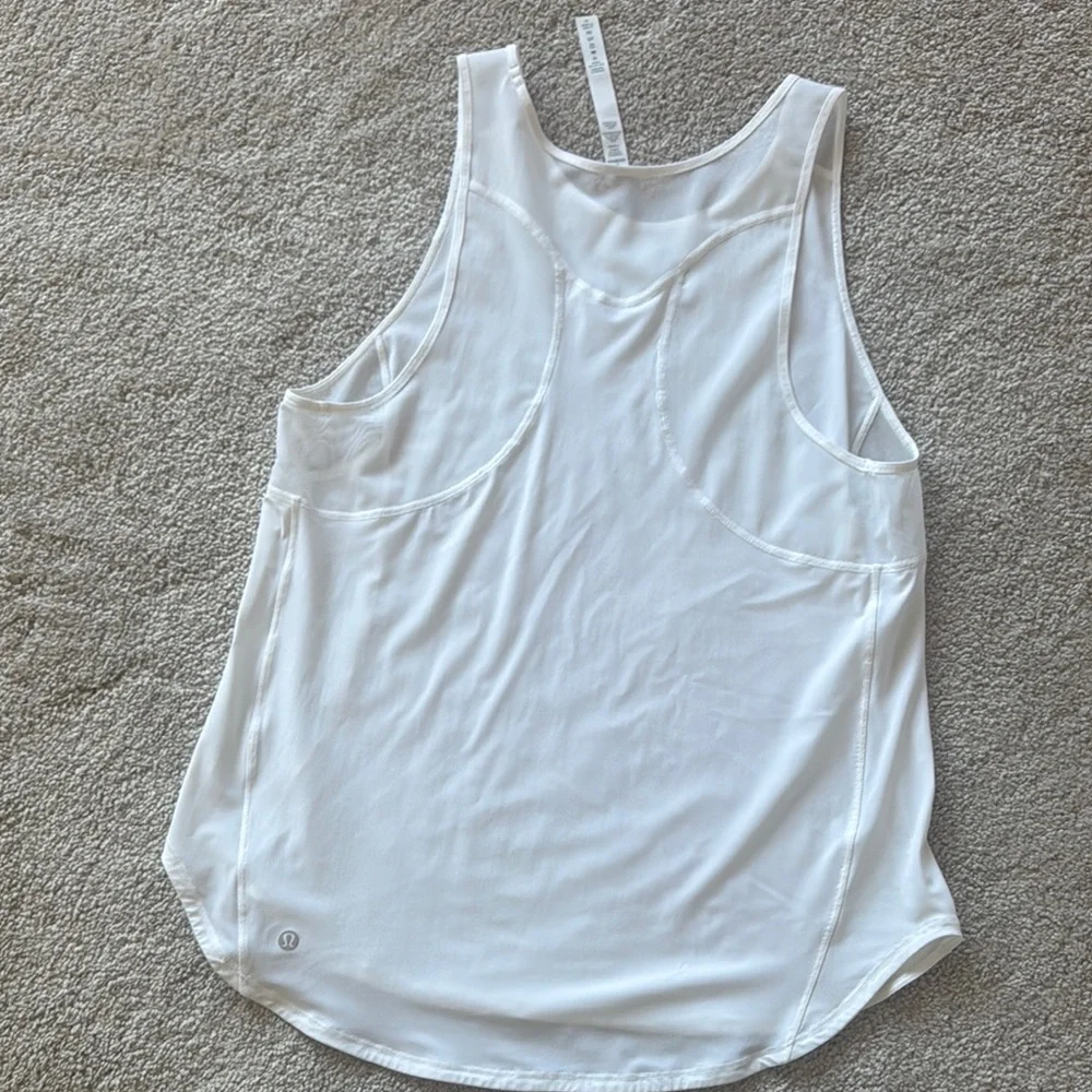 Lululemon, Sculpt tank top, white, size 10 - Picture 2 of 4